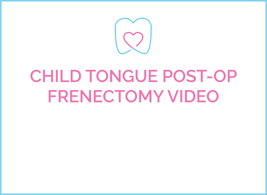 Grand Rapids Pediatric Dentists Child Tongue Post Op Frenectomy